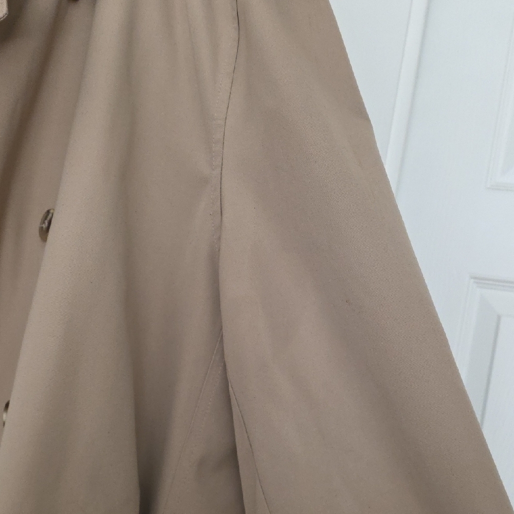 Men's Beige Double-Breasted Trench Coat - Picture 7 of 16